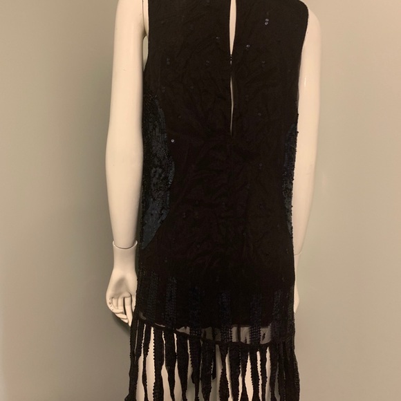 Beautiful Sequinned Navy & Black Dress Kate Moss - Picture 3 of 5